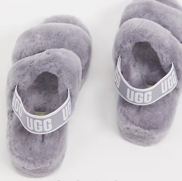 UGG Oh Yeah logo double strap sandals in soft amethyst - Picture 3 of 16